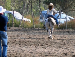 practicando con el caballo